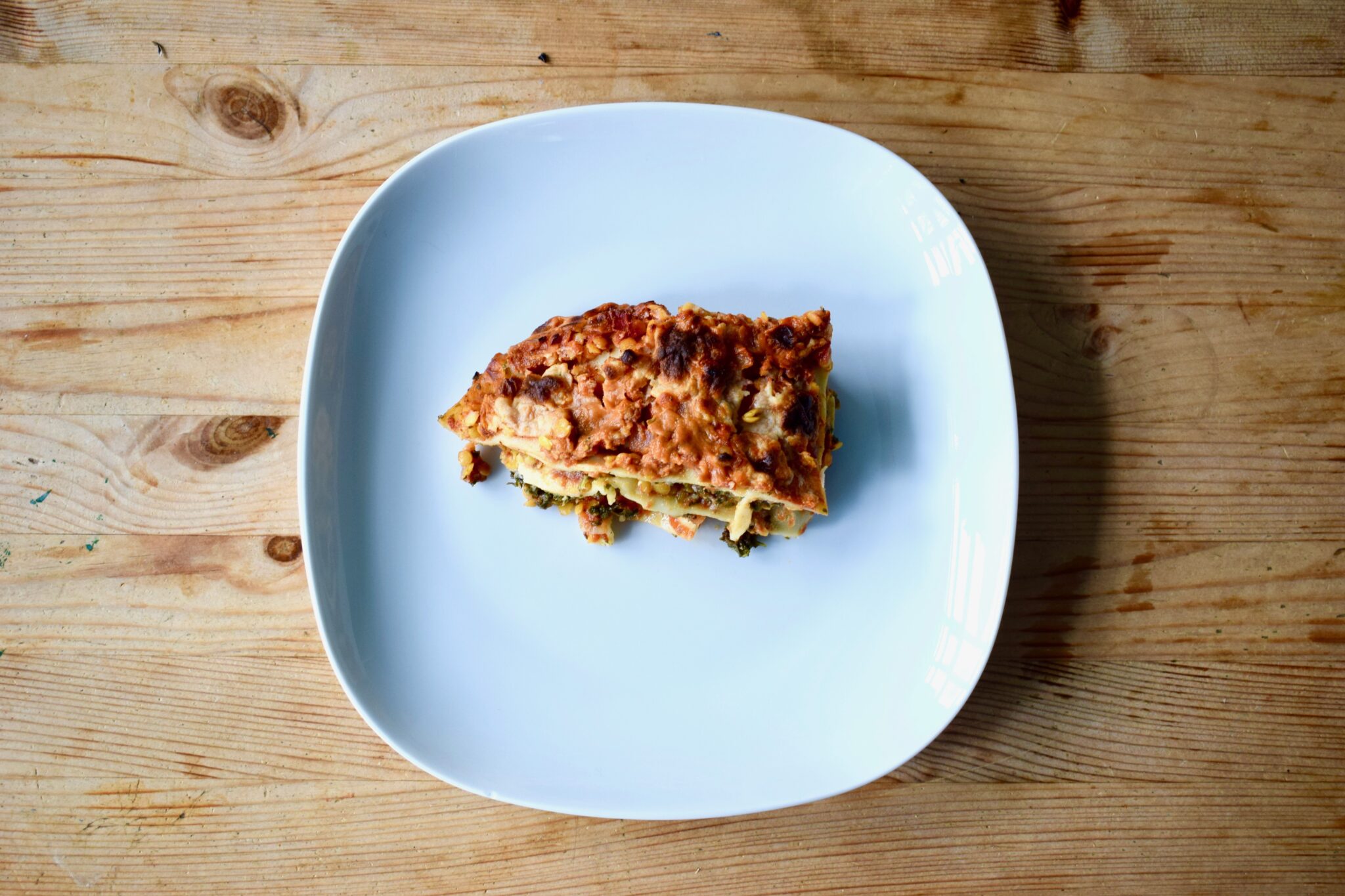 Vegane Linsen-Spinat-Lasagne - madame végane